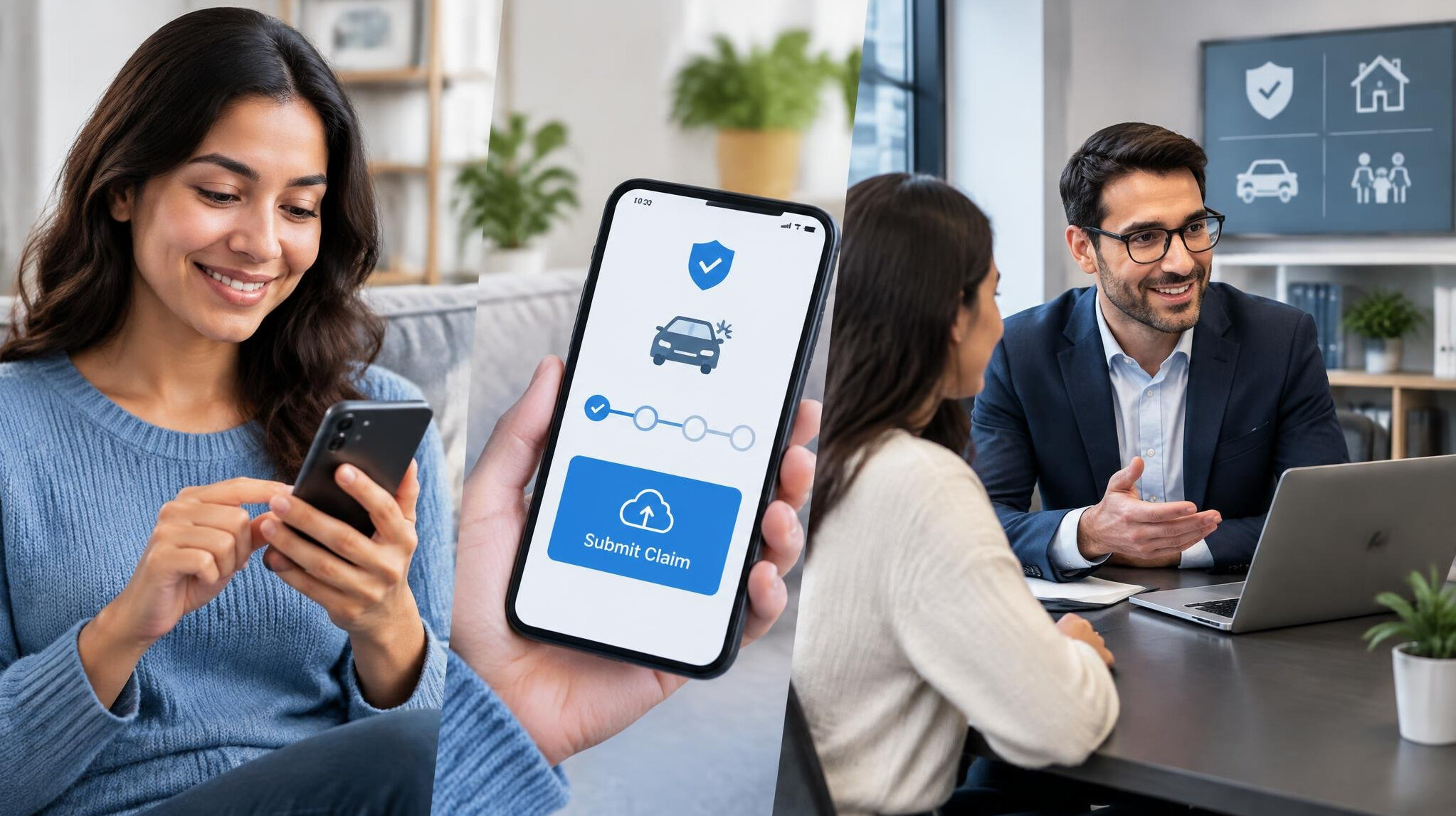 customer using insurance app